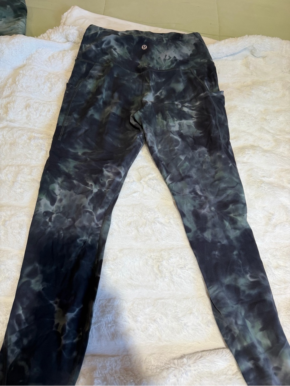 lululemon athletica Tie-Dye High-Rise Leggings - Black & Green